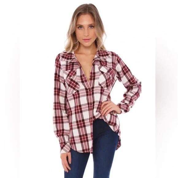 Sanctuary Tops - Sanctuary Boyfriend For Life Plaid Shirt NWT